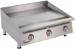 360201 610541 HEAVY DUTY COUNTERLINE GAS CHARBROILERS Field convertible from radiant to briquette S/S front, sides and burners, cast iron grates Stainless steel burner and cast iron grates 20,000 BTU