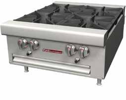 COUNTERLINE GAS GRIDDLE Stainless steel front and sides 1" thick smooth polished plate 863327 has "Insta-on" thermostatic controls - 150 to 400 F 610545 has manual