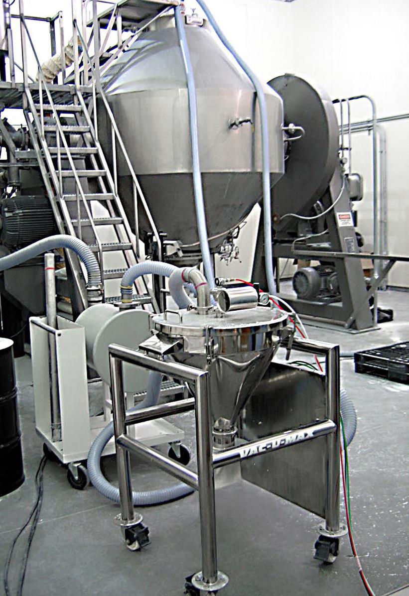 automatically discharge material back into the blender, eliminating the need to handle product manually.