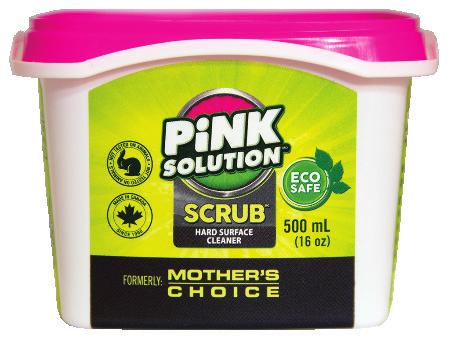 PinkSolution Pink Solution is an all-purpose cleaning product which comes in a solid, concentrated form. It is a vegetable-based enzyme cleaner which is colourless and odourless.