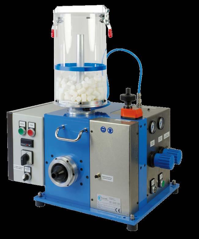 Automatic projectile supply for series production The ptcsystem benchtop units offer short cleaning cycles and re-tooling times, high levels of availability and the option of integration into a