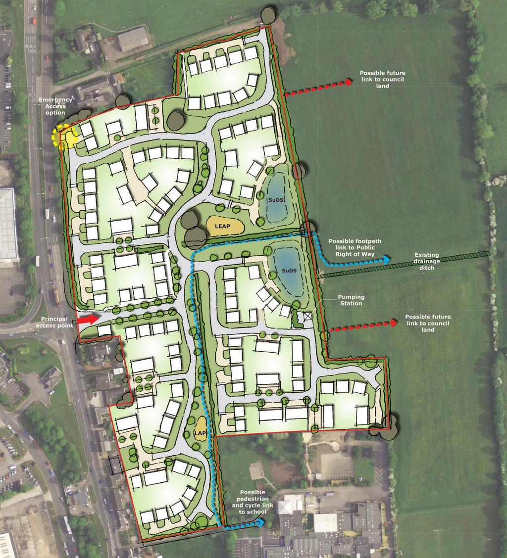 Proposals for the development of land at Illustrative Masterplan Land
