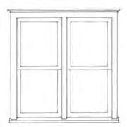 Standard Doors Doors are centered in their bays and are either paneled or glazed.