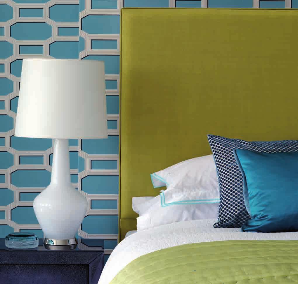 Boutique hotel Decadent and sophisticated, an opulent colour palette of warm teal and exotic