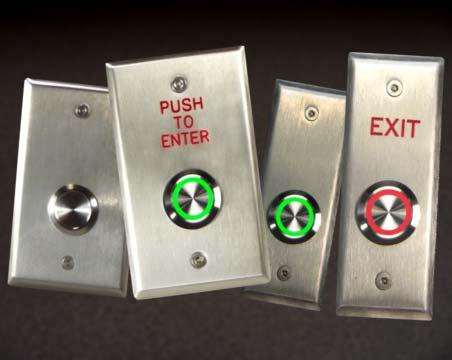 5210 SERIES MUSHROOM & KEY RESET BUTTONS 1-9/16 or 2-3/8 Diameter Button Momentary, Alternate Action or Time Delayed Optional Latching with Key Reset Function The 5210 request-to-exit controls are