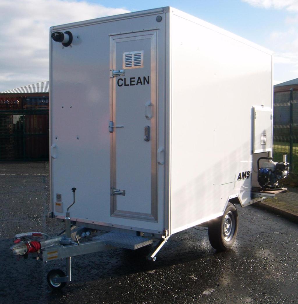 Specification for AMS Decontamination Units THE TINY LIGHTWEIGHT DIMENSIONS & WEIGHTS: BODY LENGTH: LENGTH INC.