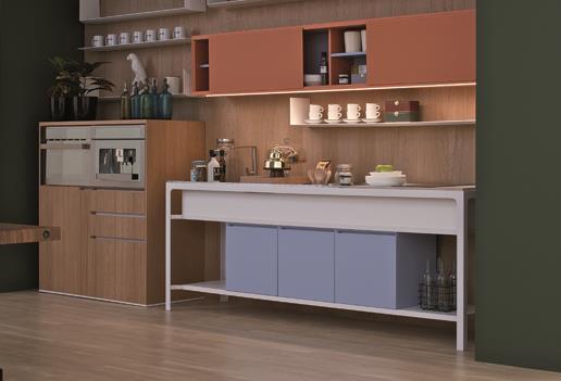 Two wall counter options are available: 1. Wall counters only with shelves or shelves and carter; 2. Wall counters with base storage units.