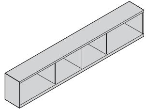 DIMENSIONS The maximum door slide is equal to its width. Also available double below or above height door.