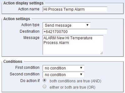If a Low Temperature Alarm is required, repeat this configuration process again, starting from the start of the Alarms section above.