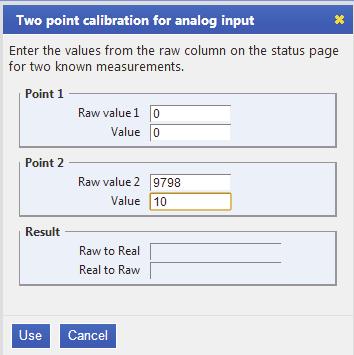 Now click on Linear Analogue and enter the values as shown next: Point 1 and Point 2 are what we want