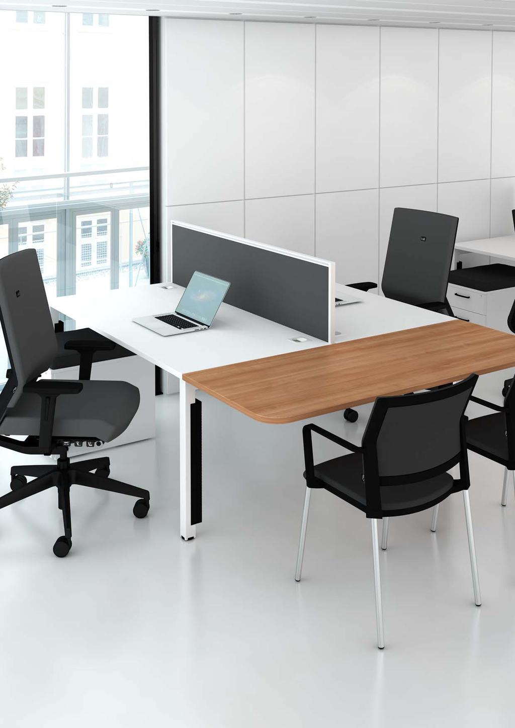 Double Bench Meeting Extension Meeting Extensions are compatible with Double Bench Workstations.
