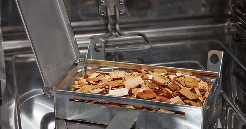 Optional features for greater versatility, safety and convenience. CombiSmoke feature lets you smoke any product, hot or cold, using real wood chips in a controlled cooking environment.