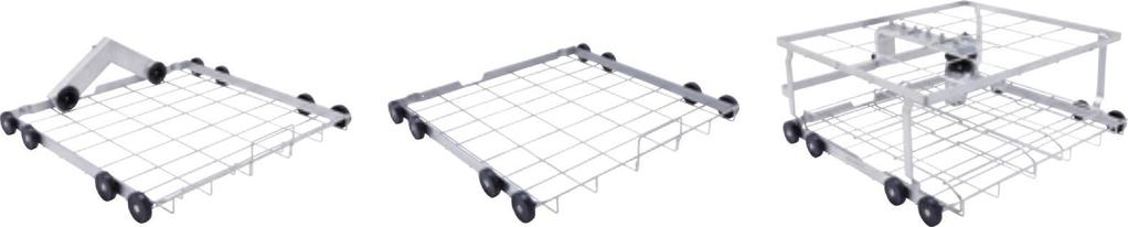 Upper and lower baskets, load carriers for use on PG 8583 and PG 8593 A 100 upper basket for modules A 101 upper basket/open front A 102 upper basket/open front Upper basket with two docking pipes