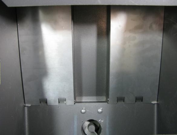 compartments of the baffles which are located inside