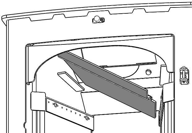 6. Pull the Baffle forward and to the left hand side, allowing the right