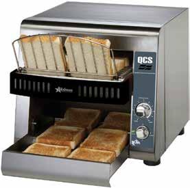 300 Slices/hr, 11 7 8"W x 10 1 2"D x 9"H Combination Toast & Bagel Toaster 646102 Switchable, (4) 1 1 2" Toast Slots, 300