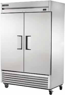 Sections, 46 cu ft, 52 1 8"L Refrigerators Freezers 640071 640073 Full Doors, Left-Right Hinged Commercial Series Reach-Ins Stainless steel interior and exterior front and sides Solid state digital