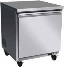 display Casters w/ (2) front brakes 640718 Refrigerator, 1 6 hp 640714 Freezer, 1 3 hp Heavy-duty PVC coated wire