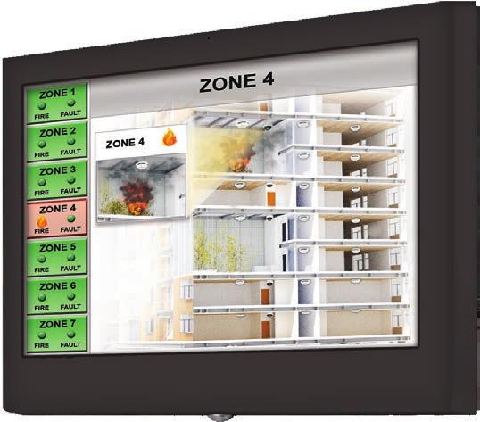 3D TOUCH MIMIC PANEL Features Integrate with other systems like CCTV, Emergency doors, to provide live information. Indicate the exact fire location in 3D format.