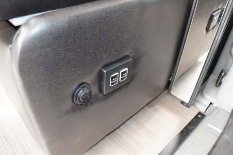 To Store Countertop Extension Grasp the release loop (on underside of countertop extension) and pull outward toward front of vehicle.