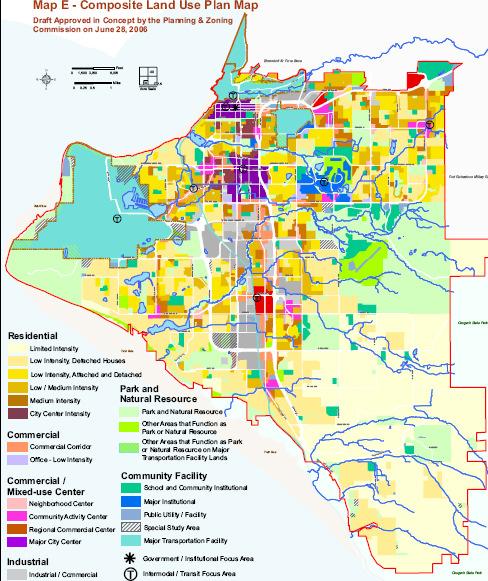 The Land Use Plan Map is: 2006 Draft Land Use Plan Map 1982 Generalized Land Use Plan A key part of the Comprehensive Plan A guide for future growth, land use decisions Official plan map is 34
