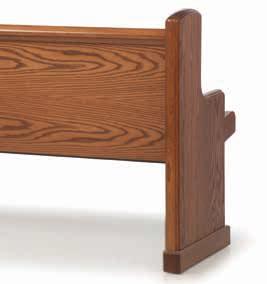 bent solid wood seat construction with the same ergonomic contour as straight pews, plywood veneer curved back, and work with all standard ends and accessories.