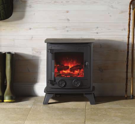 Exmoor Electric Stove Available in traditional Matt Black, the ever popular Exmoor stove perfectly combines the classic good looks of a woodburner with the ease of an electric stove.