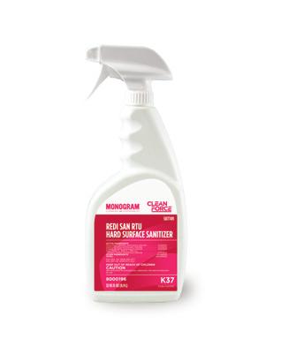EPA registered cleaner, disinfectant Formulated to work on a variety of surfaces