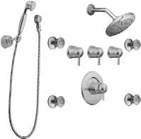 Model TS556 * PLEASE NOTE: Each vertical spa package contains one (1) showerhead, one (1) hand shower and four (4) body sprays.