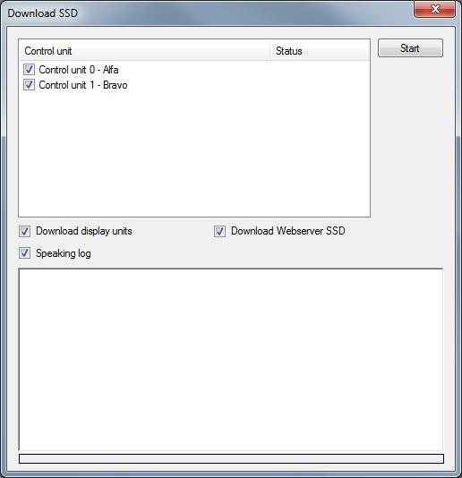 23 Download SSD The PC program EBLWin is used for creating the Site Specific Data (SSD) and to download it to the EBL512 G3 control unit(s) and/or Display Units 1728, 1735, 1736, 1826 & 1828.