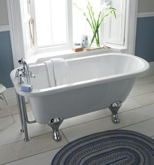00 FARRINGDON DOUBLE ENDED FREESTANDING BATH 1555mm Bath 1555 x 740 x 555mm Includes Push Button Waste NBB004 2,995.