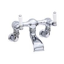 AU3511/1 - Bath/shower mixer on wall unions with crossheads & handshower in