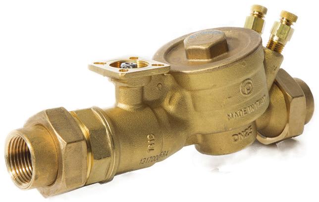 flow direction arrow is correctly observed The valve body is manufactured in dezincification resistant brass (DZR) and is currently available in 4 sizes: DN15, DN20, DN25 and DN32 It has a large,