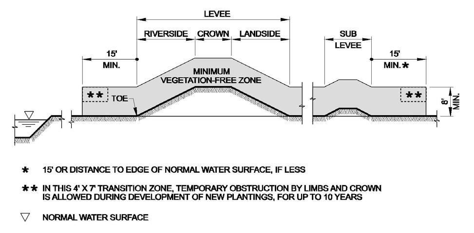 Figure 9: Levee Section with Sub-Levee.