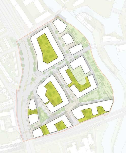 36ha Communal Open Space Provision In addition to publicly accessible open space, the masterplan provides approximately 1.