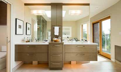 with multiple heads, his-and-hers vanities with elegant built-in medicine
