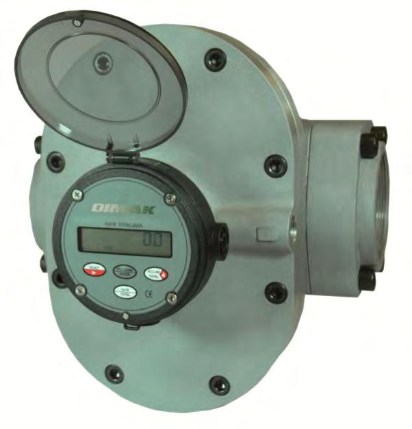 Quadrature pulse output Large Capacity Flowmeters Dimak large 3 and 4 capacity flowmeters are highly competitive meters suited for receipt verification, loading, un-loading and distribution