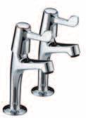 47 50 180 (Centres) Lever High Neck Pillar Taps 3" (76mm) or 6" (152mm) Handles Leisure Education Institutions Complies with HTM64 typetp3