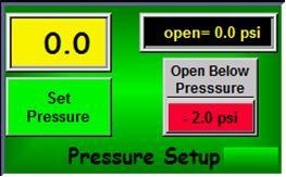 EZ Pressure Setup This button controls a popup menu used to measure the tank pressure of the product being filled.