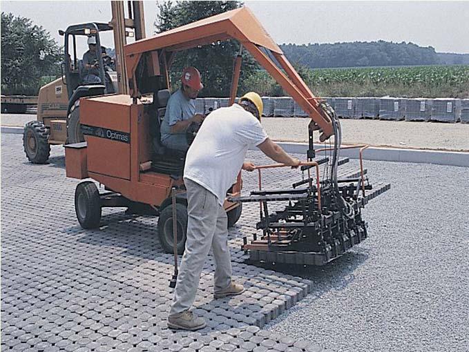 can decrease construction time 20-80% over manual installation Manual paver