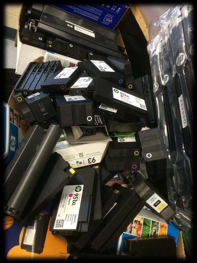 Recycling Ink Cartridges Goals: To save energy and petroleum by recycling ink cartridges for our school.