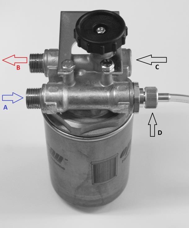 Connect the two oil hoses from the burner to the oilfilter Please note that the arrow markings, ensure that the arrow directions of the oil pump and the oil