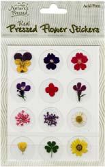 PRESSED FLOWER STICKERS Sheet Size: 4