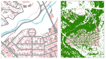 What is Green Infrastructure? At left, Washington DC s gray infrastructure including buildings and roads.