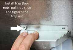 Re-assemble the trap components, re-fill the trap, and replace on the boiler as