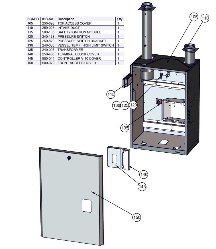 SL 40-399 G3 Boiler - Parts assembly Diagram 6.