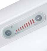 electricity. Simple integral control on top of the heater allows easy adjustment to achieve the user s preferred comfort temperature.