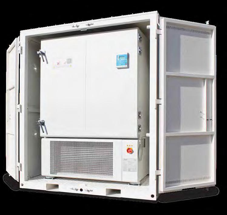 Tailored Equipment Ultra-Fast Temperature Chamber for Field Use Model: TK-1000 CKLTUF Temperature range extended from -50 C +180 C Fast cool down rate 6 C/min (EN 60068-3-5) Air-cooled single-stage