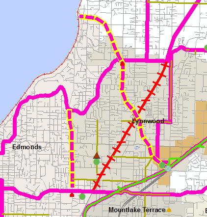 Snohomish County Connections in Lynnwood/ Edmonds area: Important changes to take the regional bike network off of SR 99.