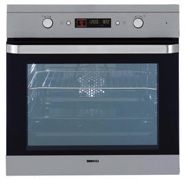 Stainless Steel - OIM22500XP OIF22300 XL/XR Fan Oven with Left or Right Hand Side Opening Door & LED Programmer Massive oven capacity 65 litres Easy access side opening door Telescopic runner system